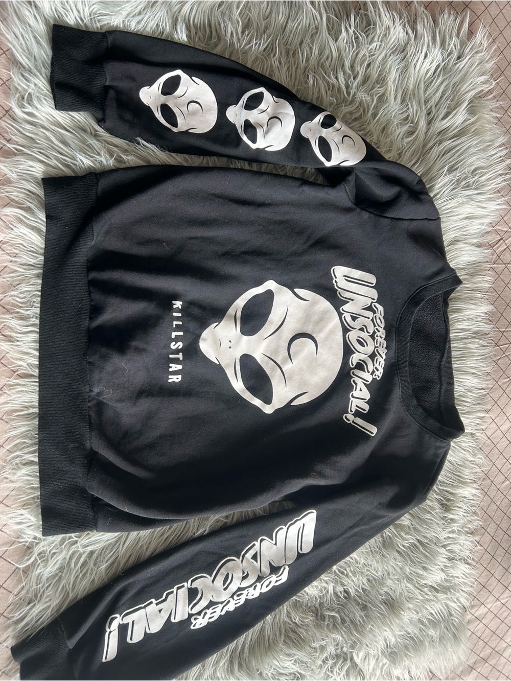 Killstar Black Alien Graphic Crewneck Sweatshirt